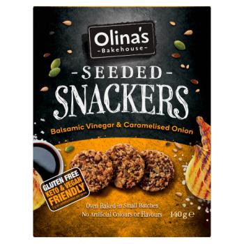 Olina's Bakehouse Seeded Snackers Balsamic Vinegar & Caramelised Onion 140g