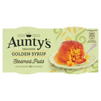 Aunty's Delicious Golden Syrup Steamed Puds 2 x 95g