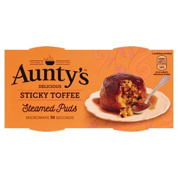 Aunty's Delicious Sticky Toffee Steamed Puds 2 x 95g