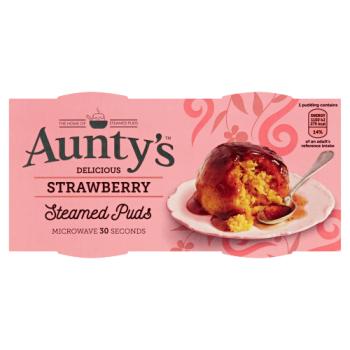 Aunty's Delicious Strawberry Steamed Puds 2 x 95g