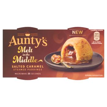Aunty's Melt in the Middle Salted Caramel Steamed Puddings 2 x 100g
