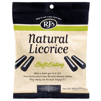 RJ's Soft Black Natural Licorice 300g 