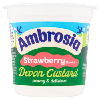 Ambrosia Strawberry Flavour Devon Custard Pot 150g