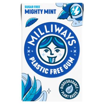 Milliways Sugar Free Mighty Mint Plastic Free Gum 19g