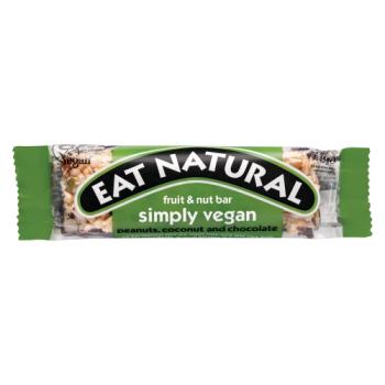 Eat Natural Simply Vegan Peanuts, Coconut and Chocolate Fruit & Nut Bar 45g