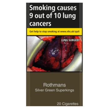 Rothmans Silver Green Superkings 20 Cigarettes