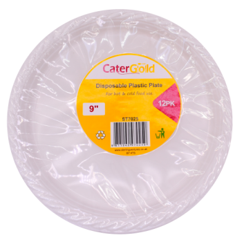 Cater Gold Disposable Plastic Plate 12pk 